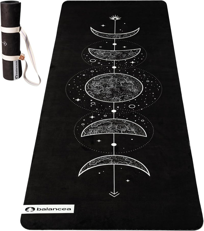 balancea Yoga Mat With Strap 5mm Non Slip Suede & TPE - Eco-Friendly Fitness & Exercise Mat for Home Gym, Pilates, Hot Yoga, and Meditation - Lightweight Durable 72 x 24 inch Workout Mat for Women, Men - Image 1